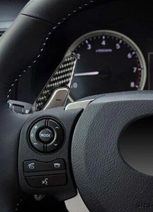 Steering Wheel Shift Paddle Trim For Lexus IS300 350 2014-2019 Real Carbon Fiber