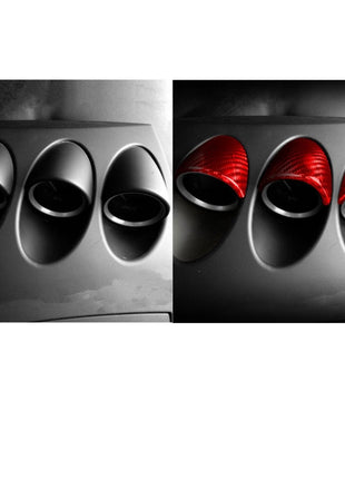 3Pcs Red Dry Carbon Fiber Dashboard Gauge Pod Cover For Nissan 350Z Z33 2003-09