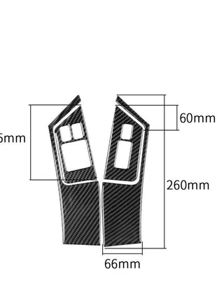 4pcs Carbon Fiber Window Lift Control Panel Trim For Nissan Gt-r R35 2008-2016