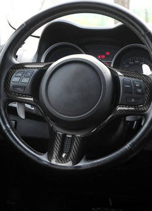 Real Dry Carbon Fiber Steering Wheel Cover Trim For Mitsubishi Lancer EVO X 10th