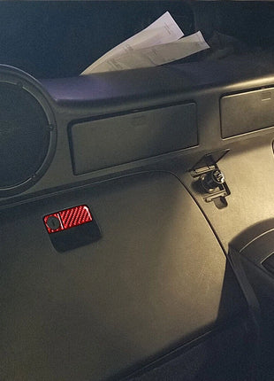 Red Carbon Fiber Rear Storage Box Locker Trim Cover For Nissan 350z 2003-2005