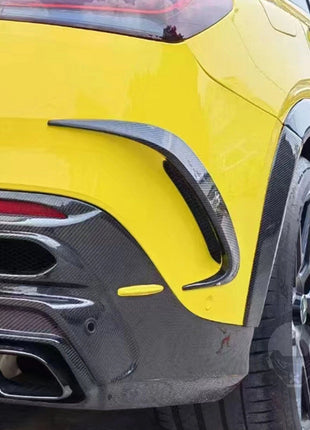 Dry Carbon Fiber Rear Bumper Splitter Canard Fins For Benz C292 GLE63 AMG W166