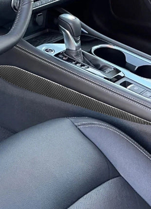Carbon Fiber  Central Console Side Strips Cover Trim For Nissan Altima 2019-2022