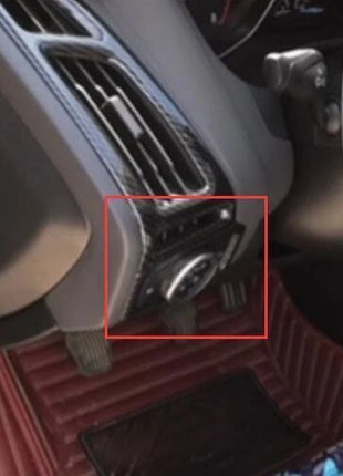 Control Frame Trim 1PCS Carbon Fiber For Ford Focus 2012-2018 Headlight Switch