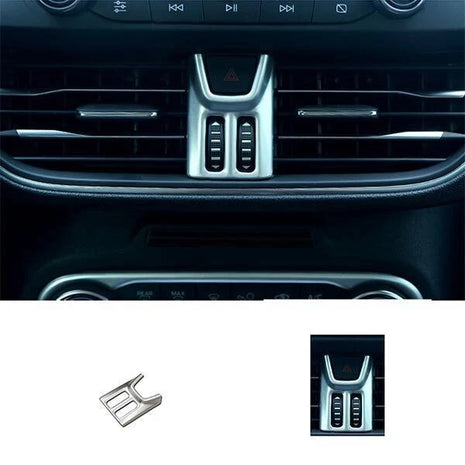 For Ford Focus ST RS 19-20 ABS Matte Silver Central Console Air Outlet Vent Trim