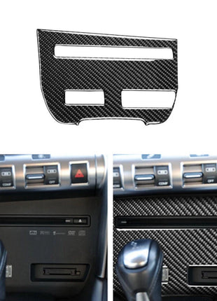 Carbon Fiber Cd Player Control Panel Cover Trim For Nissan Gt-r R35 Type B