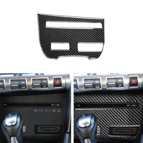 Carbon Fiber Cd Player Control Panel Cover Trim For Nissan Gt-r R35 Type B