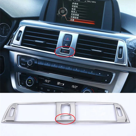 Silver Abs Central Air Outlet Vent Trim For Bmw 3 4 Series 3gt F30 F34 2013-2019