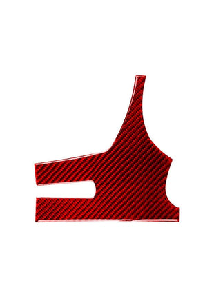 Red Carbon Fiber Headlight Adjusts Panel Trim Cover For Nissan Rogue 2014-2016