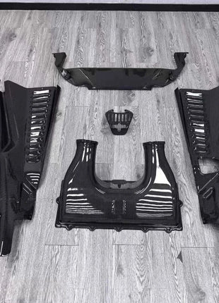Dry Carbon Fiber Engine Covers Set Protector Kit For Ferrari 458 Italia Speciale