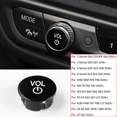 Black Replace Vol Button Trim For Bmw 2 3 4 8 Series G42 G20 G22 G14 X3 X4 X5 X6