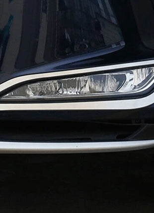 2P Chrome Steel Exterior Front Fog Light Frame Trim For Lexus RX350 450h 2020-22