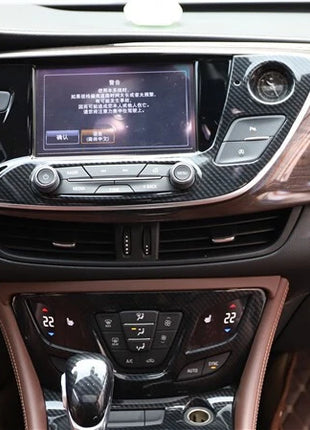 For Buick Envision 2014-2018 Carbon Fiber Central Ac Button Control Panel Trim