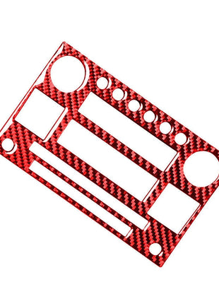 Red Cd Player Radio Frame Panel Trim Carbon Fiber For Nissan 350z 2003-2009