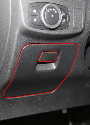 Cover Trim Steel Carbon Front Storage Box Handle 2019-2020 For Ford Focus ST RS