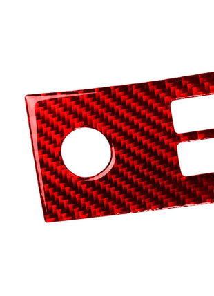 Red Carbon Fiber Window Switch Panel Trim Cover Sticker For Nissan 350Z 2006-09