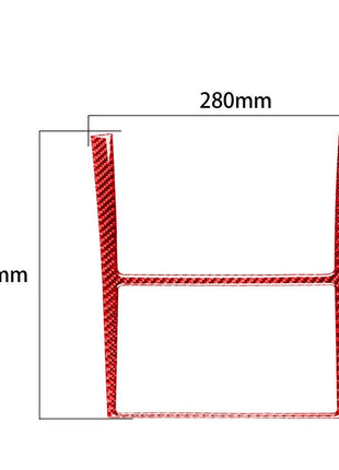 Red Carbon Fiber Navigation Panel Outer Frame Trim Cover For Nissan 350Z 2003-09