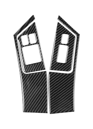 4pcs Carbon Fiber Window Lift Control Panel Trim For Nissan Gt-r R35 2008-2016