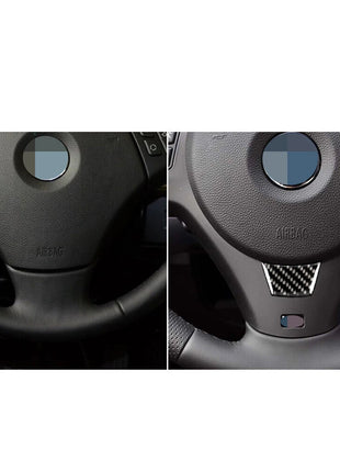 For Bmw 3 Series E90 E92 2005-12 Carbon Fiber Interior Steering Wheel Cover Trim