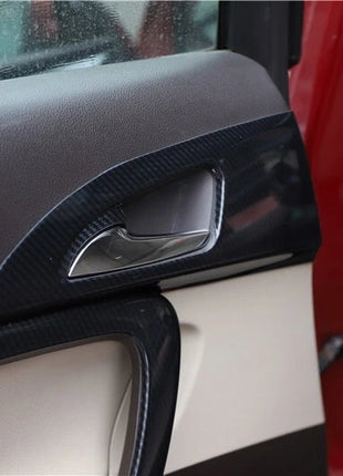 Fit For Buick Regal 2009-2013 Carbon Fiber Inner Door Handle Frame Cover Trim 4*