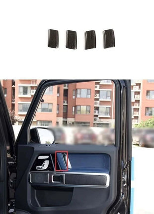 G-Class For Benz 2019-2022 Cover Trim 4pcs Interior Door Panel Dry Carbon Fiber