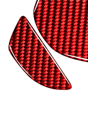 Red Carbon Fiber Inner Door Dowl's Decorative Cover Trim For Volvo V60 2010-2017