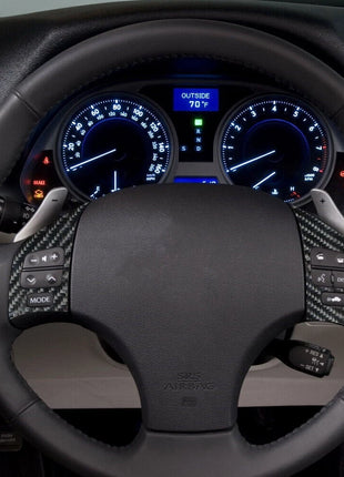 For Lexus IS250 350 2006-2012 Carbon Fiber Decor Inner Steering Wheel Trim Cover