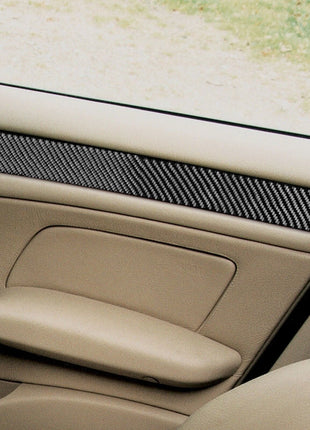 4Pcs For BMW 3 Series M3 E46 1998-05 Interior Door Panel Cover Carbon Fiber Trim