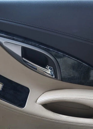 For Buick Lacrosse 2009-12 Black Wood Grain Inner Door Strip Panel Cover Trim 4*