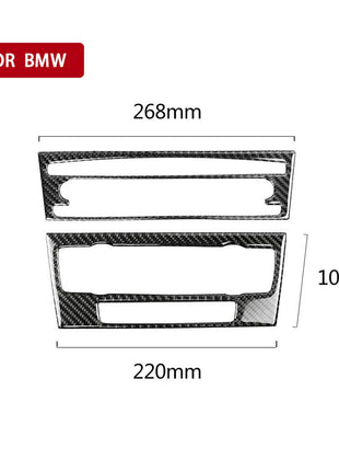 For Bmw E90 3 Series E90 2005-12carbon Fiber Air Condition Cd Control Panel Trim
