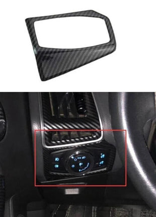 Control Frame Trim 1PCS Carbon Fiber For Ford Focus 2012-2018 Headlight Switch
