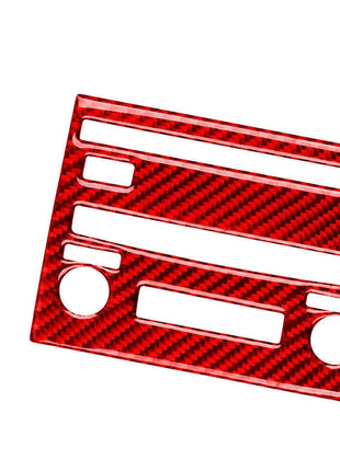 Red Carbon Fiber Center Console CD Panel Trim Cover For Lexus CT200h 2011-2017