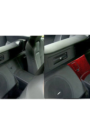 3Pcs Red Carbon Fiber Center Control Trim Cover Sticker For Nissan 350Z 2006-09