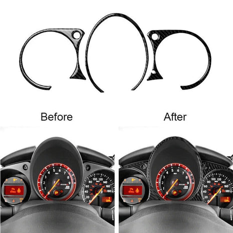 1 Set Carbon Fiber Instrument Cluster Panel Cover Trim For Nissan 370Z 2009-2020