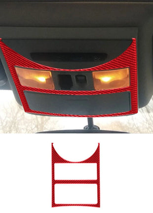 Red Carbon Fiber Ceiling Light Frame Trim Cover For Nissan Quest 2004-2006 TypeB