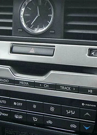 1P Silver Steel Central Volume CD Switch Panel Cover For Lexus RX350 450h 16-22