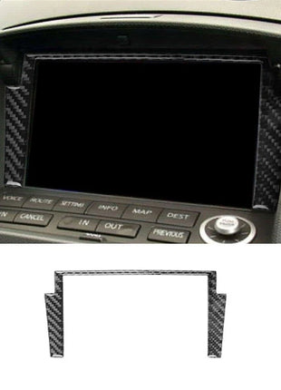 Carbon Fiber Interior Navigation Frame Cover Trim For Nissan 350Z 2003-2005