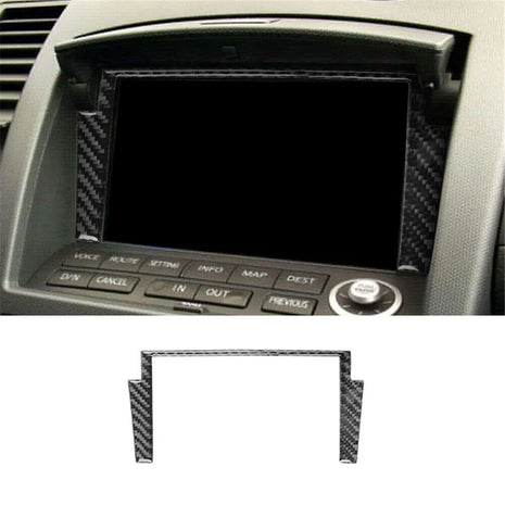 Carbon Fiber Interior Navigation Frame Cover Trim For Nissan 350Z 2003-2005