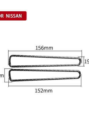 Carbon Fiber Interior Window Air Outlet Cover Trim For Nissan Gt-r R35 2008-2020