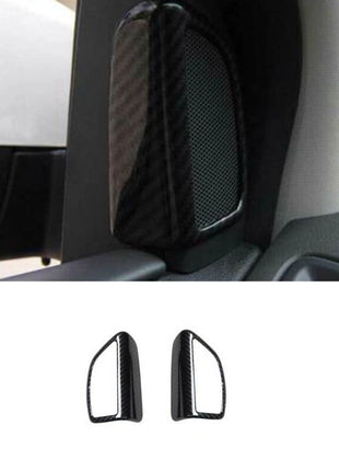 Fit For Ford Focus Cover Trim Carbon Fiber 2012-2018 A Pillar Speaker Frame 2PCS