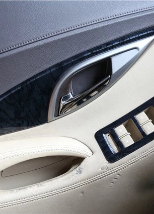 For Buick Lacrosse 2009-12 Black Wood Grain Inner Door Strip Panel Cover Trim 4*