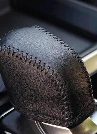 Black Leather Central Console Gear Shift Knob Cap Trim For Lexus NX250 350 22-23