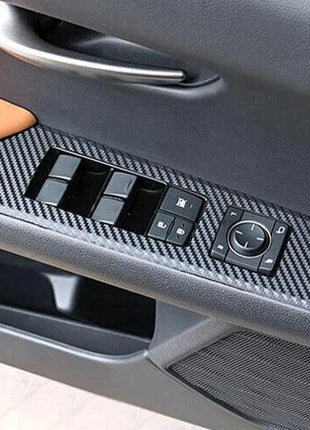 Window Lock Lift Panel Sticker Trim For Lexus UX200 250h 2019-2023 Carbon Fiber