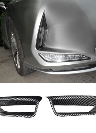 2P Carbon Fiber Style Front Fog Light Lamp Cover Trim For Lexus RX350 450h 20-22