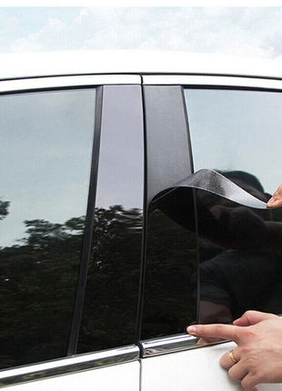 8P Gloss Black Pillar Posts Covers Window Door Trim For Lexus GX470 J120 2003-09