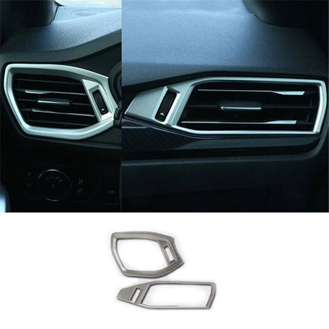 ABS Silver 2pcs Trim Console L&R Air Outlet Vent Fit for Ford Focus 2019-2020