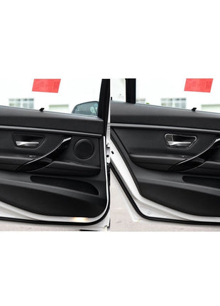 Carbon Fiber Door Handle Bowl Window Lift Trim For Bmw 3 4 Series F30 Gt 2013-19