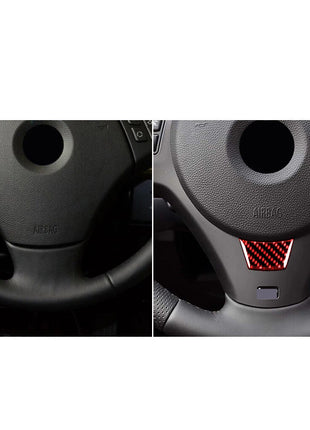 For Bmw 3 Series E90 E92 2005-12 Red Carbon Fiber Interior Steering Wheel Cover