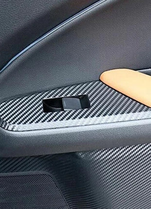 Window Lock Lift Panel Sticker Trim For Lexus UX200 250h 2019-2023 Carbon Fiber