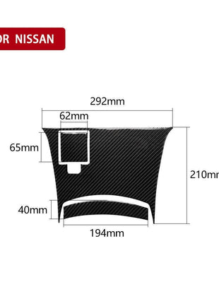 3x Carbon Fiber Rear Center Control Trim Cover Sticker For Nissan 350Z 2006-2009